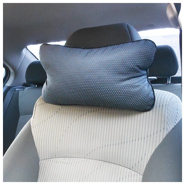 Подушка на водительское кресло Smart Textile "ДОРОЖНАЯ - ЛЮКС" с холлофайбером. Цвет серый