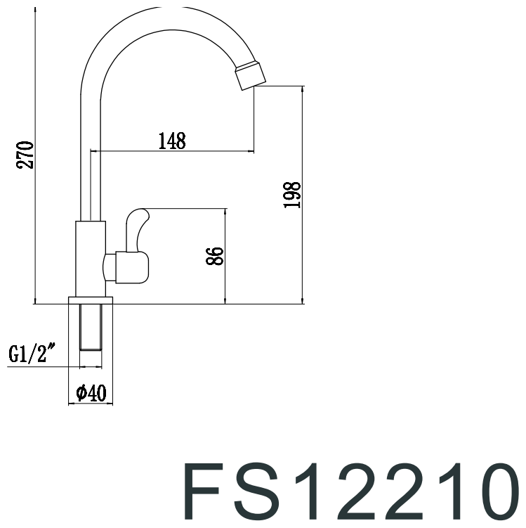 Смеситель на одну воду моно Fmark FS12210 сатин - фотография № 2