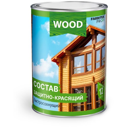 Состав защитно-красящий для древесины быстросохнущий Farbitex Profi Wood (Артикул: 4300008468; Цвет: Тик; Фасовка = 0,75 л)