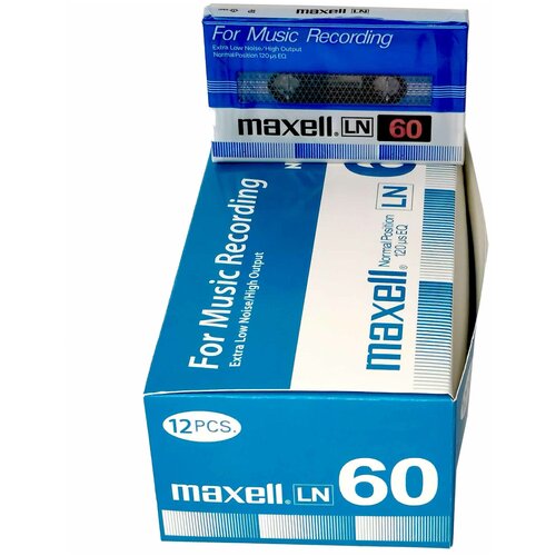 Аудиокассеты Maxell LN60 For Music Recording в коробке
