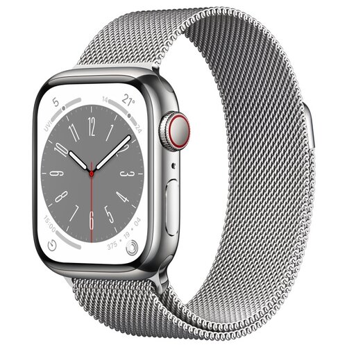 Умные часы Apple Watch Series 8 41 мм Steel Case silver milanese 8499000₽