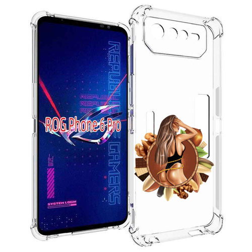 Чехол MyPads девушка-в-черном-купальнике женский для Asus ROG Phone 6 Pro задняя-панель-накладка-бампер чехол mypads девушка в боди женский для asus rog phone 6 pro задняя панель накладка бампер