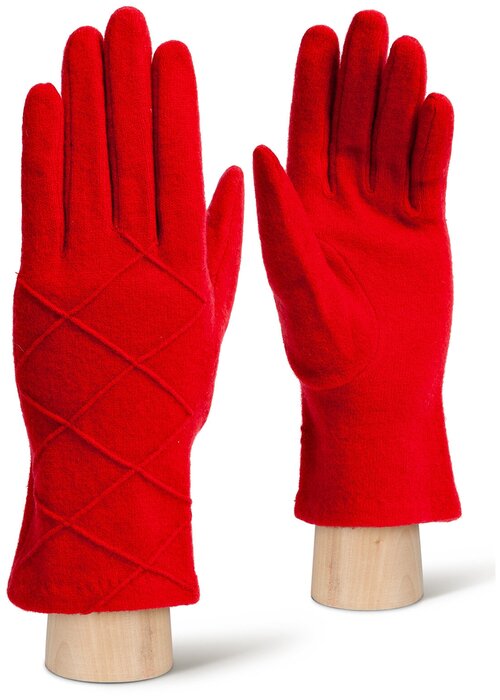 Перчатки LABBRA, шерсть, подкладка, размер 7, красный