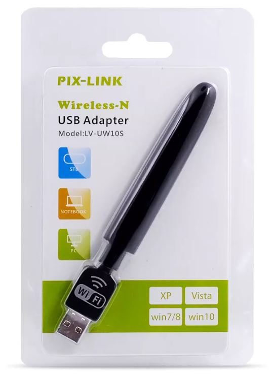 WI-FI USB Адаптер беспроводной с антенной / Вай фай роутер / Черный