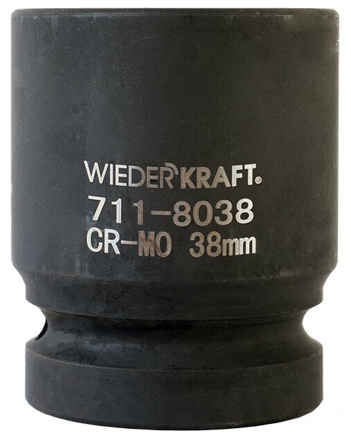 Головка торцевая ударная 1", 6 гр. 38 мм WIEDERKRAFT WDK-711-8038