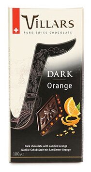 Тёмный шоколад VILLARS с цукатами из апельсиновых корочек, 100г - фотография № 9