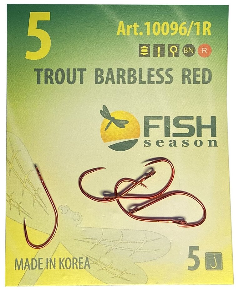 TROUT BARBLESS red