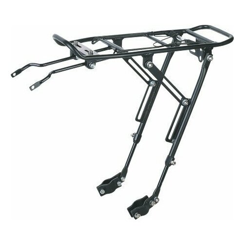 фото Багажник hs-023 26-29", алюминий, крепится на перья вилки, совместим с диск. торм, телескопические стойки, с пружиной, чёрный china