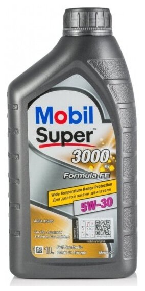 Моторное масло Mobil Super 3000 X1 Formula FE 5W-30 синтетическое 1 л