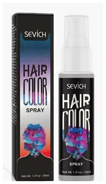 SEVICH Цветной спрей для волос Hair color, серый, 30 мл, 30 г