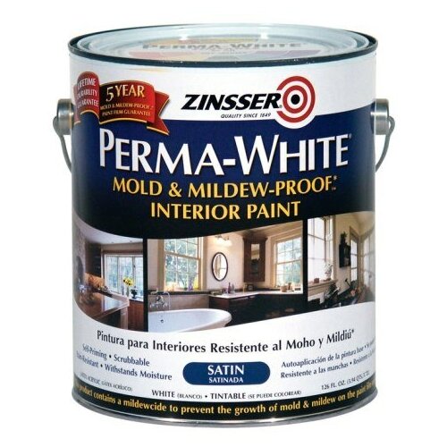 Краска Zinsser Perma-White Mold & Mildew-Proof Interior полуглянцевая белый  1 кг