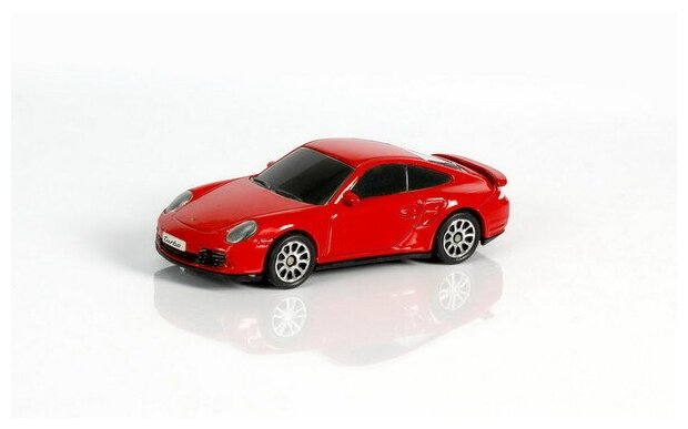 Машина металлическая RMZ City 1:64 Porsche 911 Turbo, без механизмов, красный (344019S-RD)