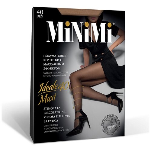 Колготки MiNiMi Ideale Maxi, 40 den, размер 6, бежевый колготки minimi ideale 40 den 2 шт размер 2 s черный