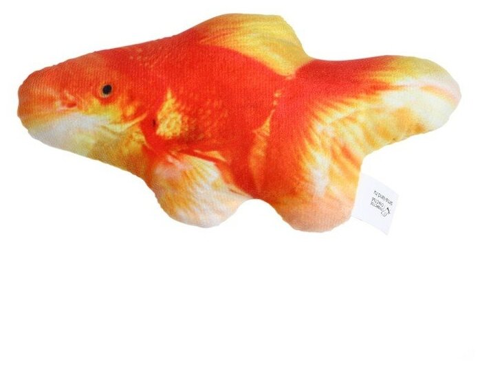 Игрушка для кошек с мятой "Золотая рыба" из текстиля, 15,3-7,5 см. 9080701 - фотография № 7