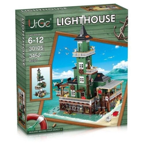 Конструктор / UrGe / Маяк / Lighthouse / 3452 деталей / Подарок для ребенка