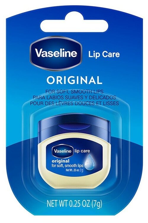 Бальзам для губ VASELINE LIP CARE ORIGINAL без запаха (в баночке) 7 г