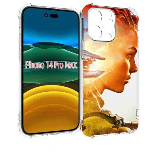Чехол MyPads Horizon Zero Dawn art для iPhone 14 Pro Max задняя-панель-накладка-бампер