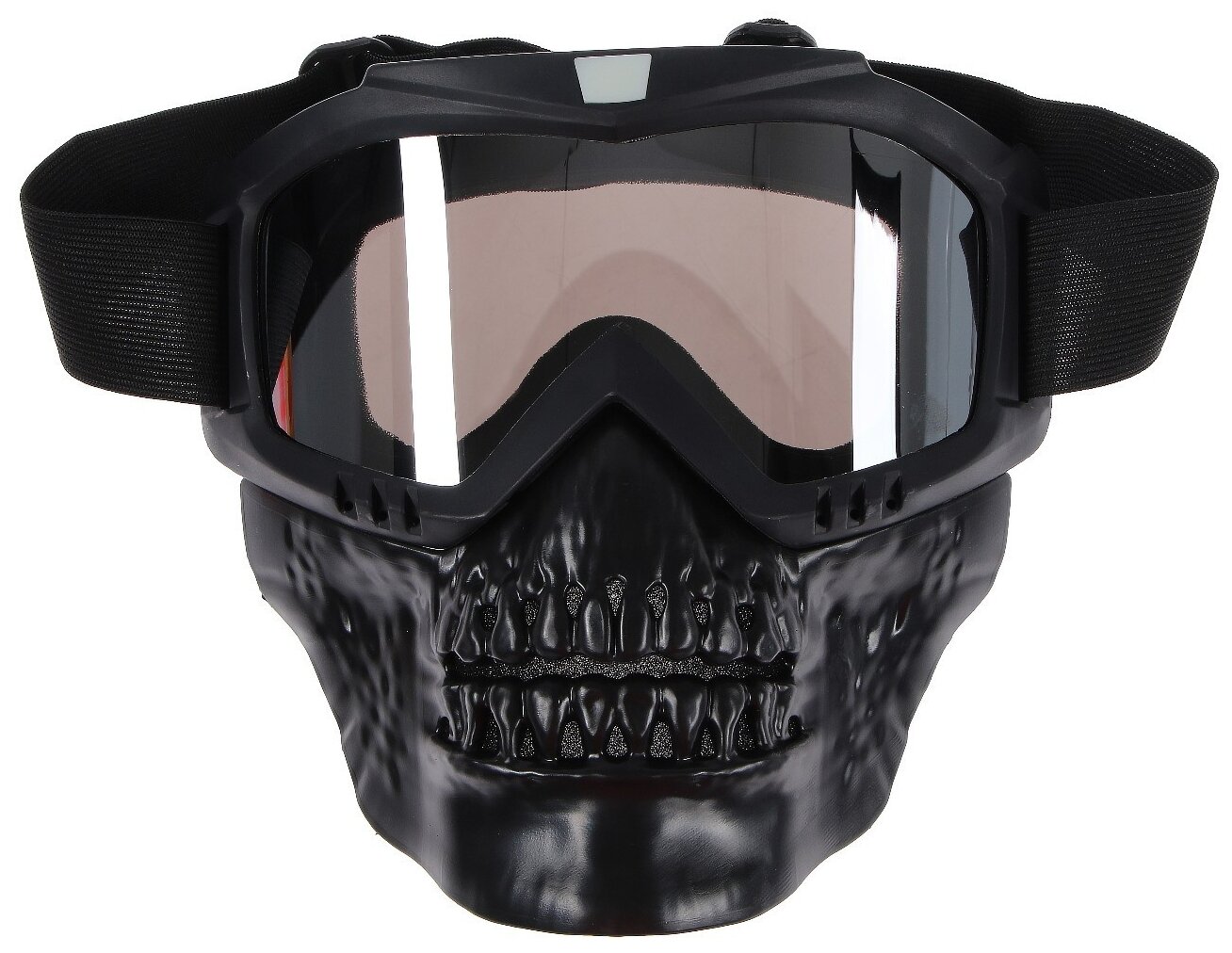 Очки-маска для езды на мототехнике, разборные, визор хром, цвет черный 7650503 .