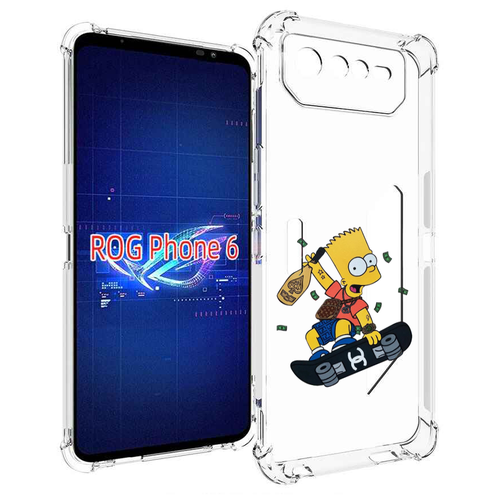 Чехол MyPads барт-скейтер детский для Asus ROG Phone 6 задняя-панель-накладка-бампер