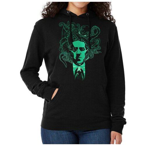 фото Толстовка / худи dream shirts говард лавкрафт - зов ктулху женский черный 42 размер