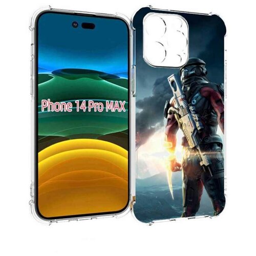 Чехол MyPads Mass Effect Andromeda Ryder для iPhone 14 Pro Max задняя-панель-накладка-бампер