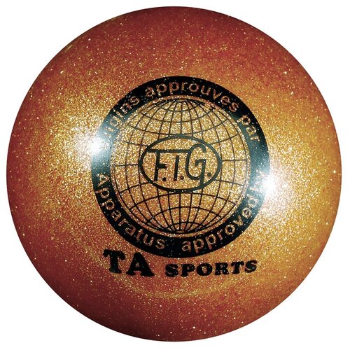Мяч для гимнастики, 16,5 см, блеск, цвет оранжевый