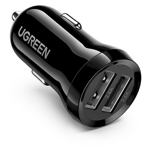 Автомобильное зарядное устройство UGreen ED018, 24 Вт, черный автомобильное зарядное устройство ugreen ed018 50875 dual usb car charger черный