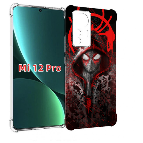 Чехол MyPads страшный человек паук мужской для Xiaomi 12S Pro задняя-панель-накладка-бампер