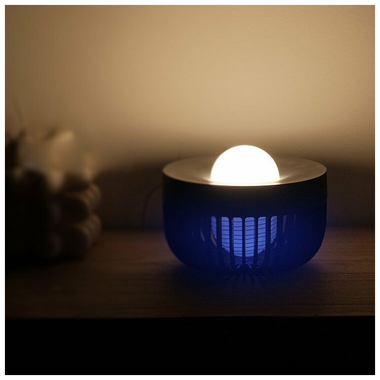 Антимоскитная лампа 3 в 1 (статический разряд , фумигатор, свет) Xiaomi (Mi) SOLOVE Mosquito Lamp (002D) RUSSIAN Black - фотография № 3
