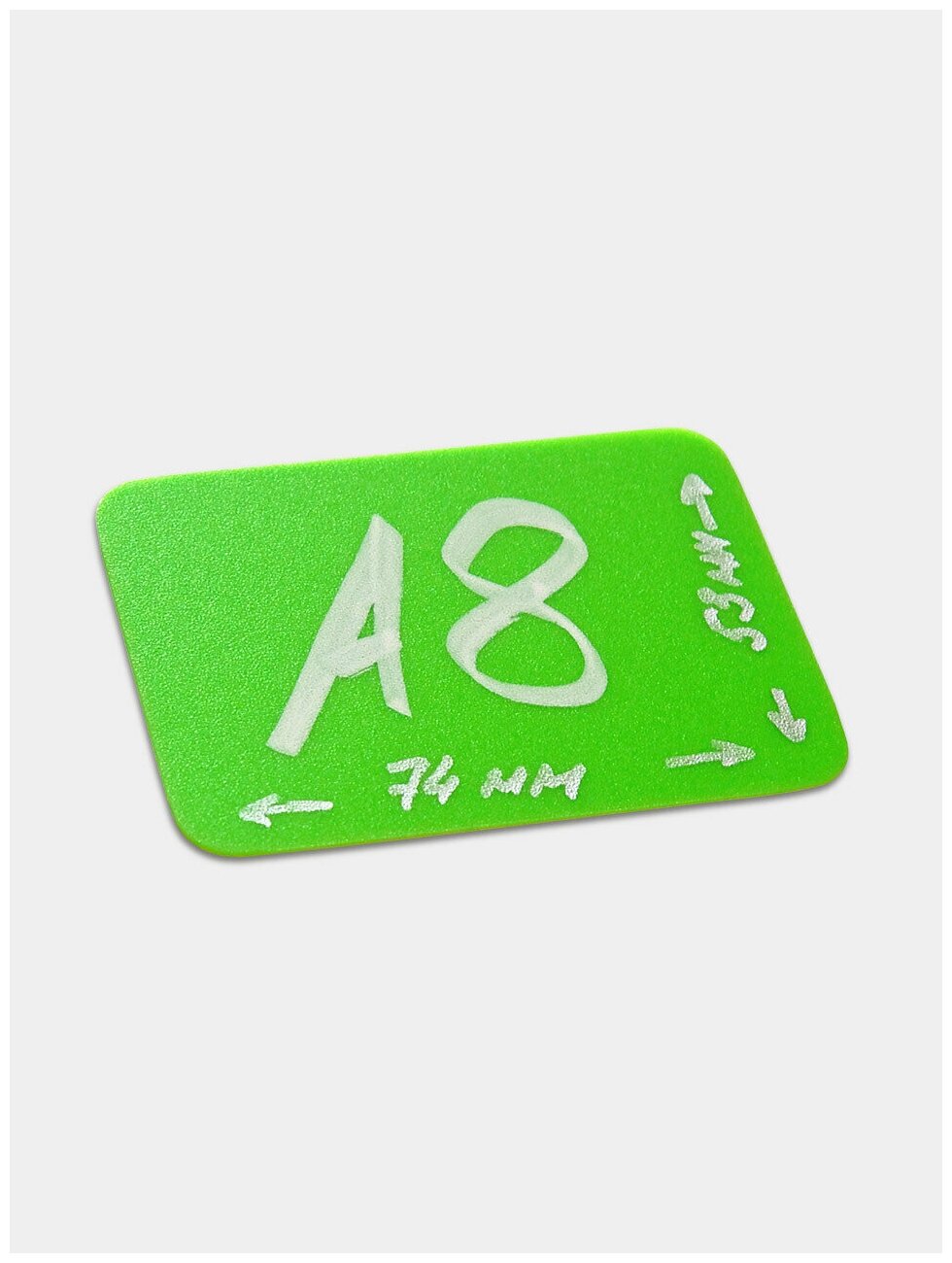 Зелёный меловой ценник А8, 10 шт.
