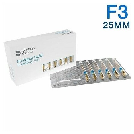 DENTSPLY SIRONA/Protaper Gold Машинные протейперы F3, длина 25 мм