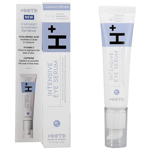 Сыворотка для контура глаз OOTD H+ с гиалуроновой кислотой, витамином С и кофеином (тонизирующая) 30 г