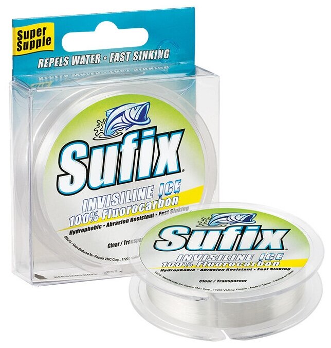 Флюрокарбоновая леска для рыбалки Sufix Invisiline Ice Fluorocarbon 0,16мм 50м (clear)