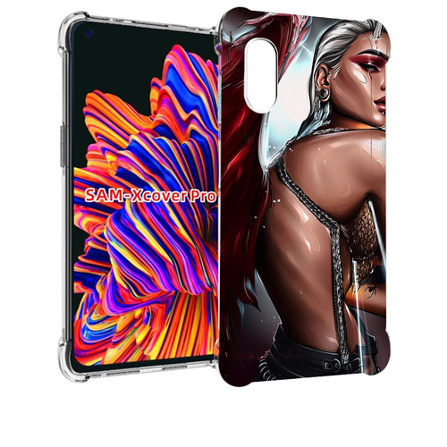 Чехол MyPads девушка-с-крыльями женский для Samsung Galaxy Xcover Pro 1 задняя-панель-накладка-бампер