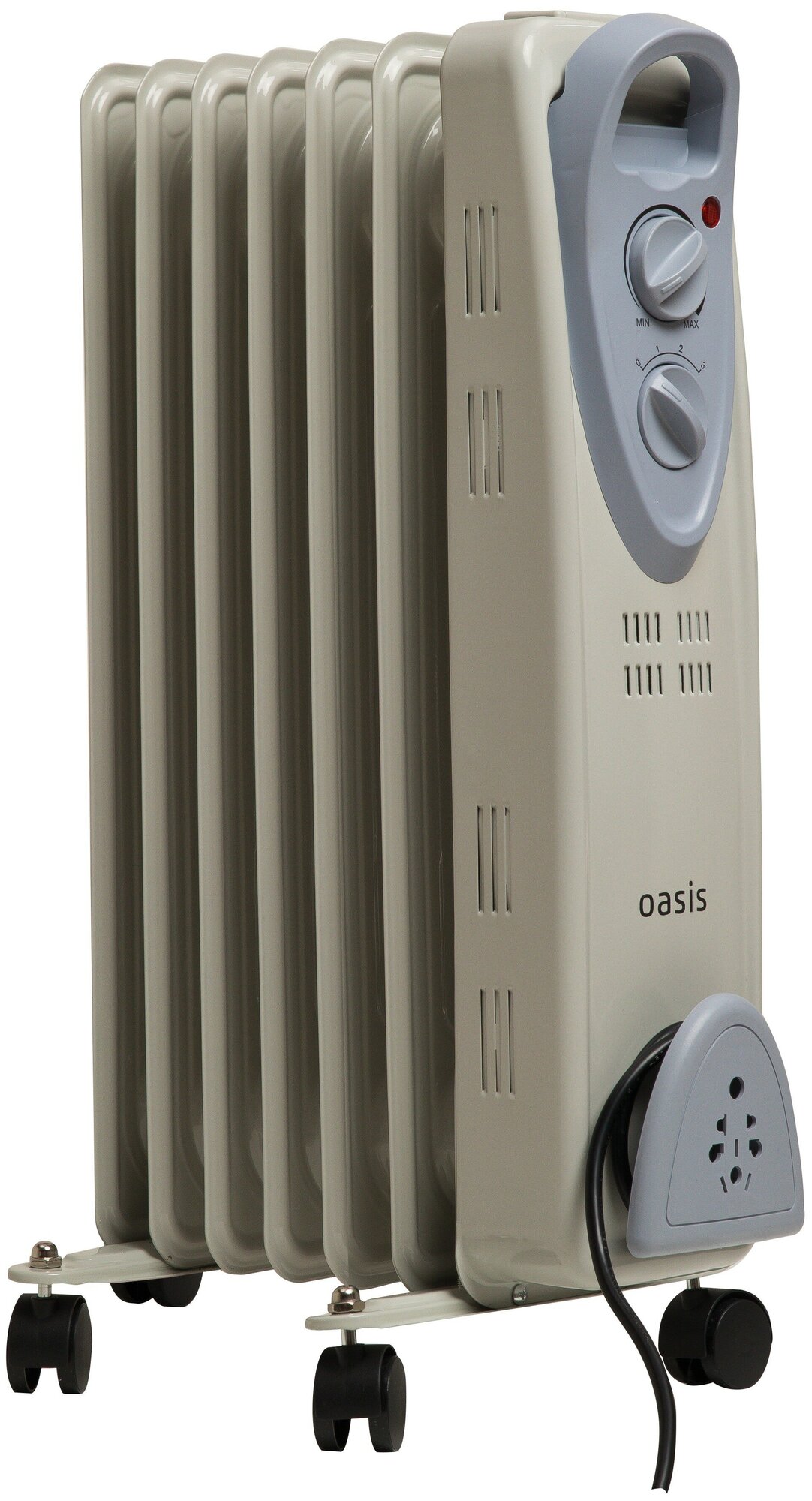 Обогреватель масляный радиатор Oasis US-15, 1500 Вт, 7 секций, белый