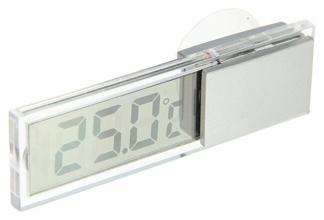 Термометр Luazon LTR-17, электронный, на присоске, прозрачный