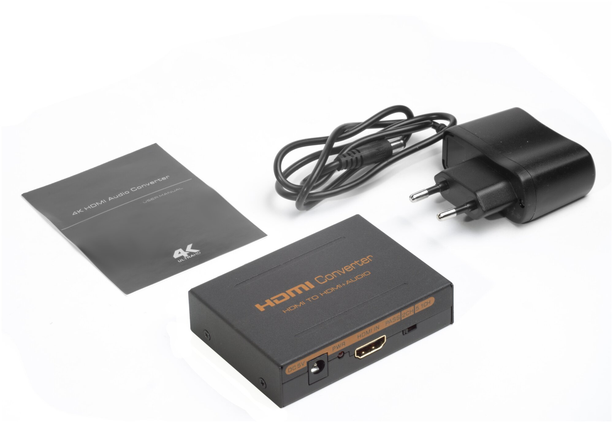 HDMI Конвертер Greenline, с разделением звука Toslink + FL/FR , 4K 30Hz (77vA02)