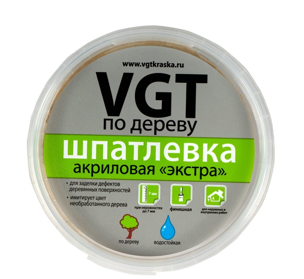Шпатлевка VGT экстра дуб 0.3 кг - фотография № 4