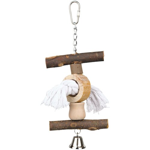 Игрушка для птиц с колокольчиком и веревочкой, 20 см, Trixie (58961)