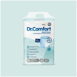 Подгузники-трусики для взрослых Dr. Comfort ХL30, размер ХL (талия 120-170 см), 30 шт.