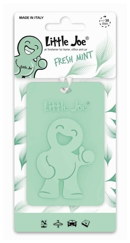 Ароматизатор полимерный подвесной Little Joe Scented Card Fresh Mint, Свежая Мята