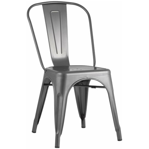 Стул STOOL GROUP Tolix серебристый матовый, экокожа, пластик, металл