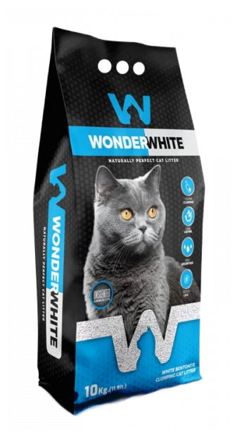 Wonder White Unscented Natural Наполнитель для кошачьего туалета комкующийся без ароматизатора, 10 кг - фотография № 9