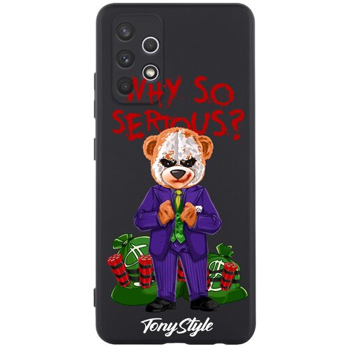 черный силиконовый чехол для samsung galaxy a12 tony style why so serious Черный силиконовый чехол для Samsung Galaxy A32 Tony Style Why so serious