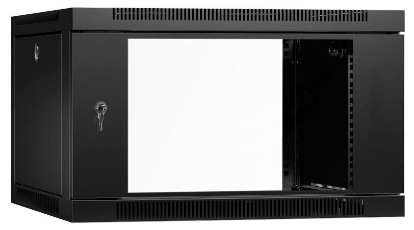 Телекоммуникационный шкаф настенный 19 дюймов 9u 600х350 черный: 19box-LT 9U 60/35BG