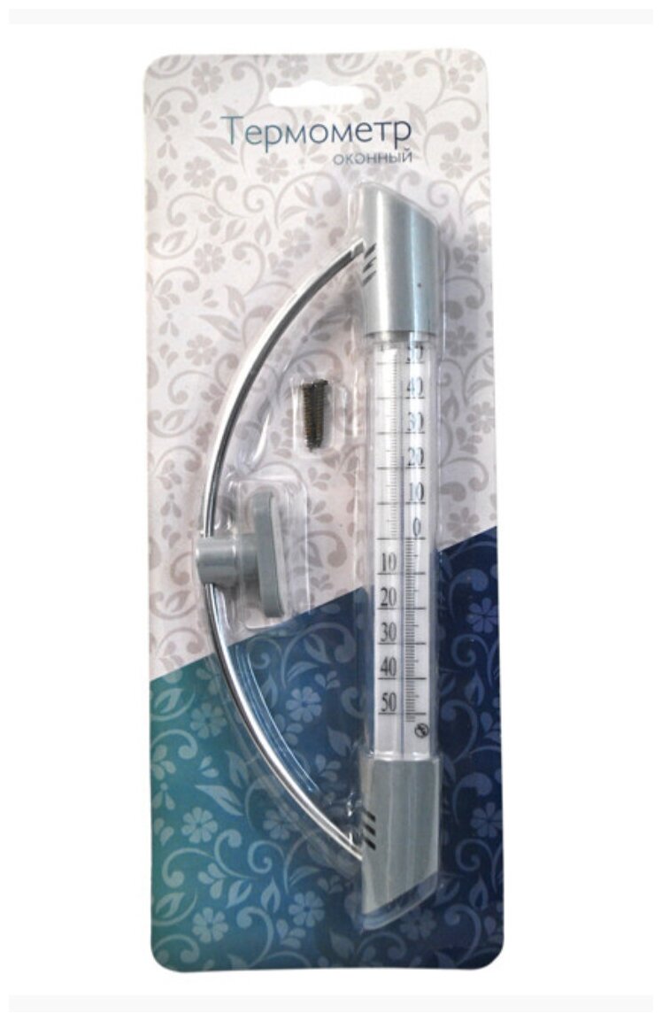 Термометр оконный с креплением на липучке и винтами / Уличный термометр для окна