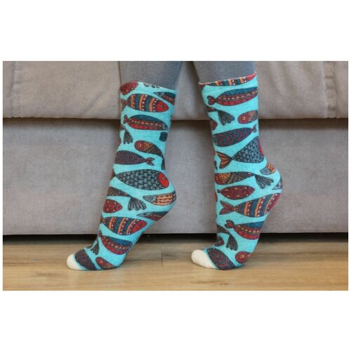 фото Носки шерстянки, размер 35/38, голубой