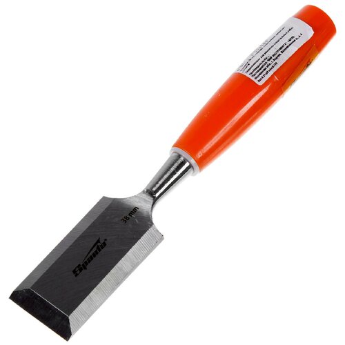 SPARTA Стамеска плоская Sparta 38 мм с пластиковой ручкой стамеска плоская sparta 16 мм с пластиковой ручкой 13814492