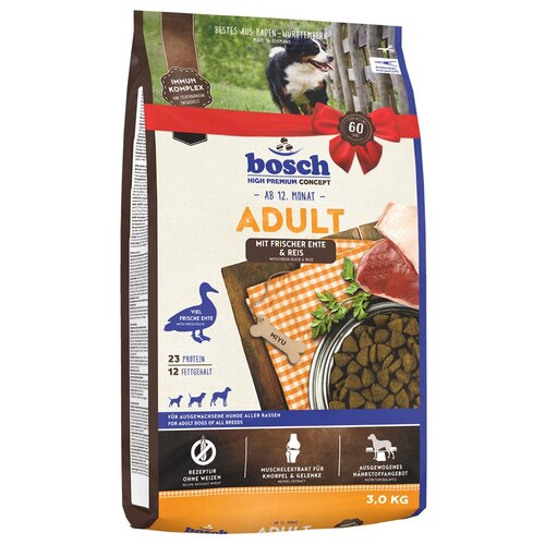 Bosch Adult с уткой и рисом сухой корм для собак 3 кг
