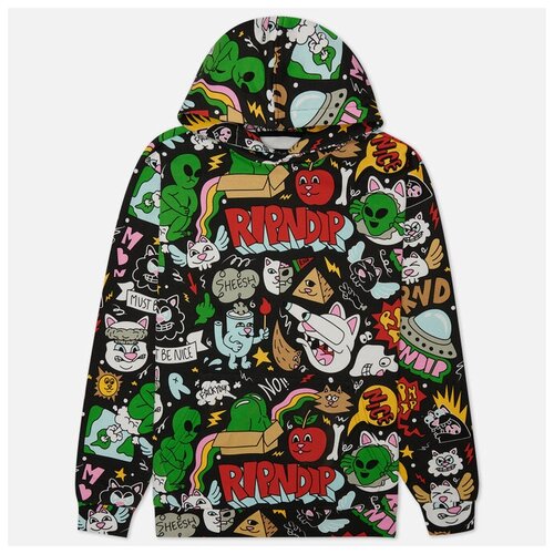 Толстовка RIPNDIP, силуэт свободный, размер S, черный